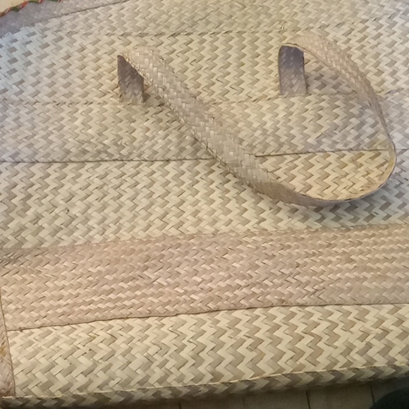 COPY - Vintage Straw Purse Handbag Floral Shells - Picture 4 of 8